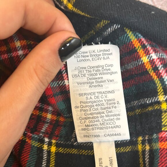 J.Crew Mens M Flannel Plaid Shirt Preppy Fall Rugged Rustic Hiking, Camping Barn - Picture 5 of 5